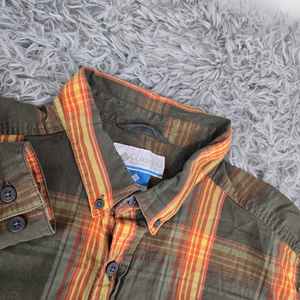 Columbia‎ AM7968 Mens Large Multicolor Long Sleeve Button Front Shirt